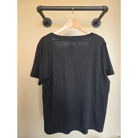 NWT Marine layer black short sleeve t shirt women's extra large - Picture 3 of 5